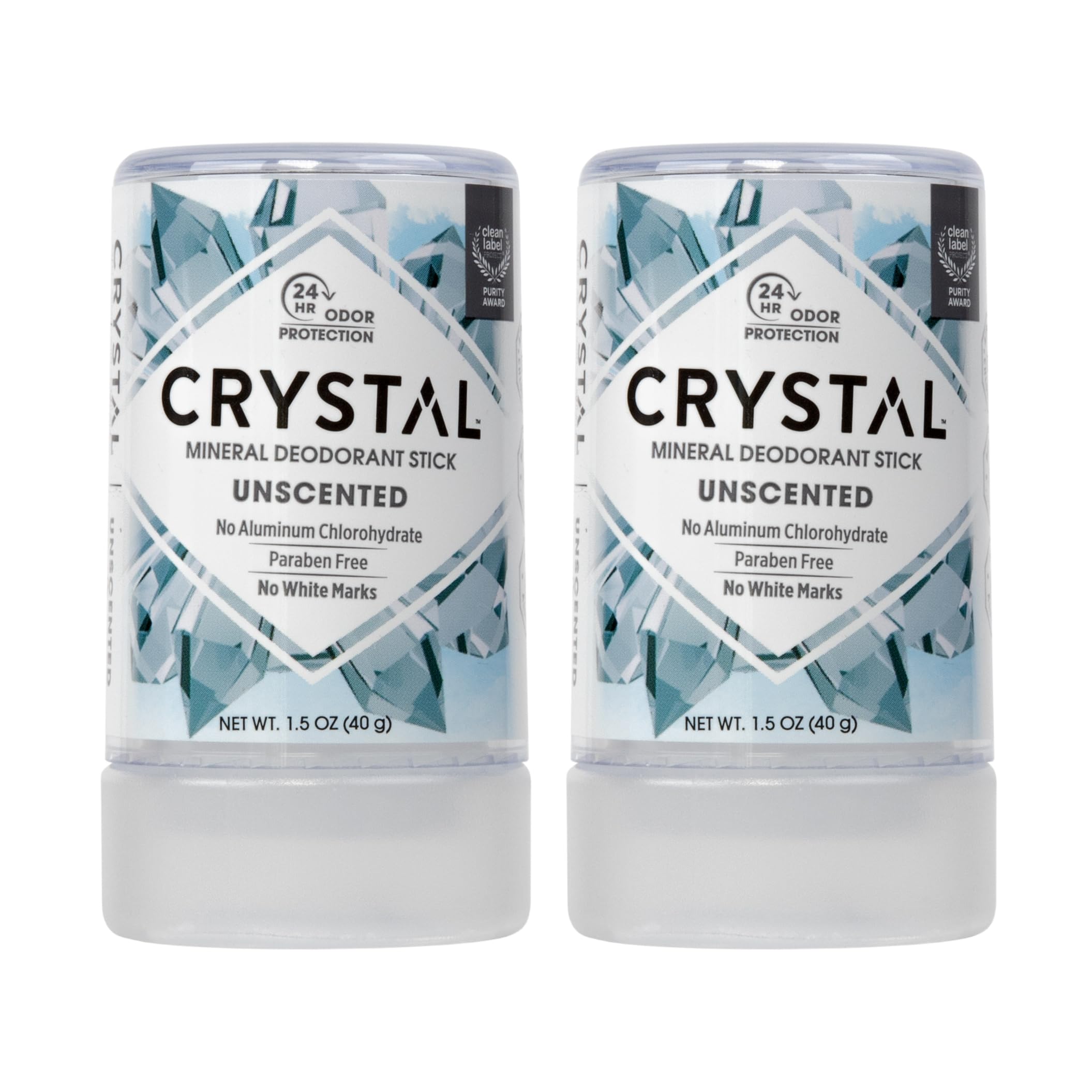 

Кристаллический дезодорант для тела Дорожный набор 2 шт. от Crystal Stick-1,5 унции,