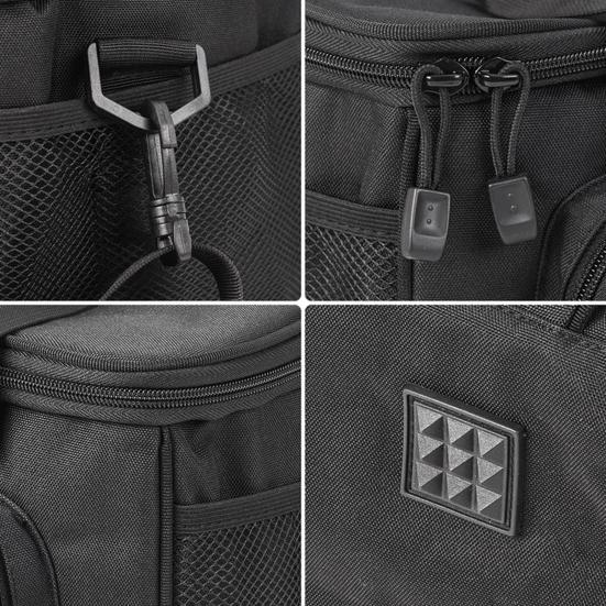 Fishing Tackle Bag Square Multi-pocket Smooth Zipper Adjustable Shoulder Strap Portable Large Capacity