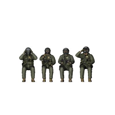 Figreal 172 Scale U.S. Air Force (1) PL4c Pilot Set of 4, 072-00017-PL4c Pre-painted Figures