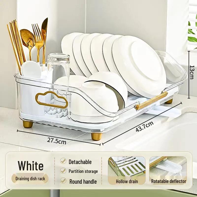 Elegant Kitchen Countertop Dish and Utensil Rack