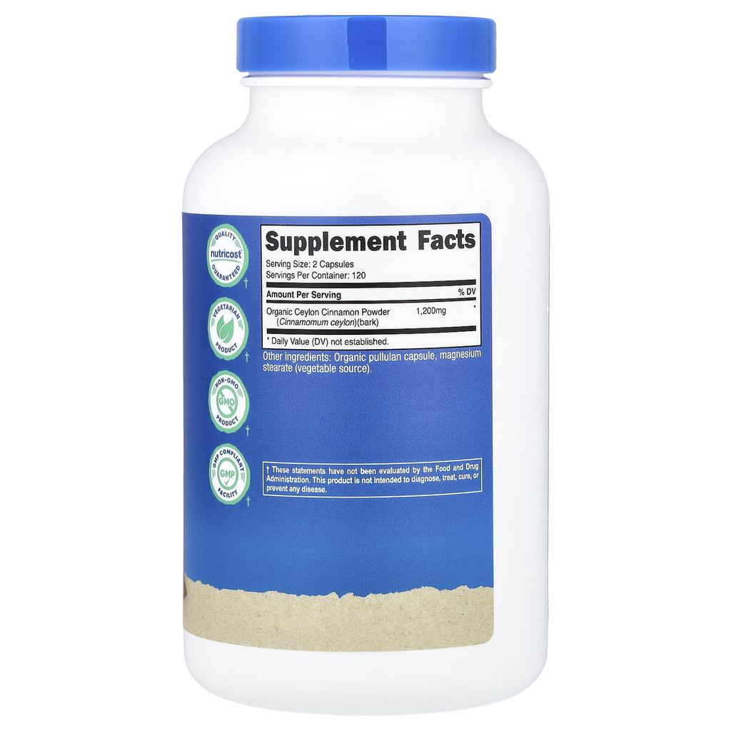 Nutricost Cinnamon, 240 Capsules (600mg Per Capsule)