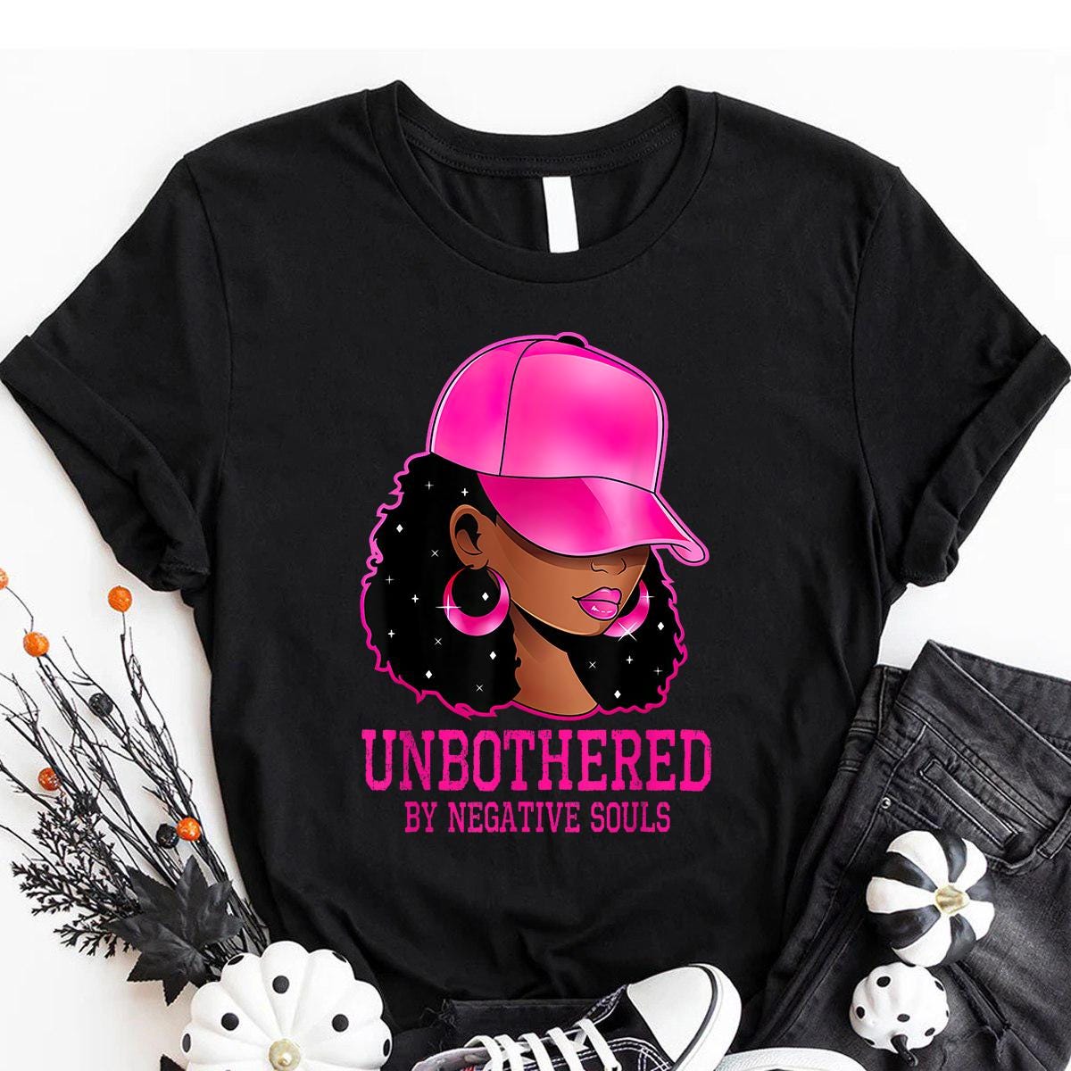 African American Afro Queen Sassy Black Unbothered Woman T Shirt S чёрный