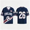 Y2K Retro England Fußballtrikot #26 Nummer Aufdruck T-Shirt Oversized Street Sport Tee England Fußball Top Für Fans Kinder Erwachsene