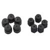 10Pieces Universal AC Fittings Black Rubber Valve Core Cap Port Kit Car Air Conditioning Repair Accessory for R134a and R1234yf