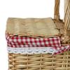 Picnic Basket Woven Body Rustic Wicker for Parties Hiking