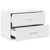 2 Drawer Cabinet White 60 x 31 x 40 cm Engineered Wood