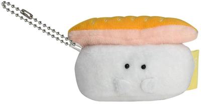 Ippinsha Gyutto Sushi-san and Salmon-san Mascot Plush Toy, Mini, with Chain, Gift, 48012