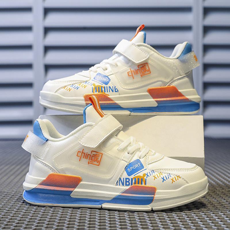 Board shoes casual spring and autumn girls sports shoes boys boys shoes trendy brand new children's medium and older children's white shoes