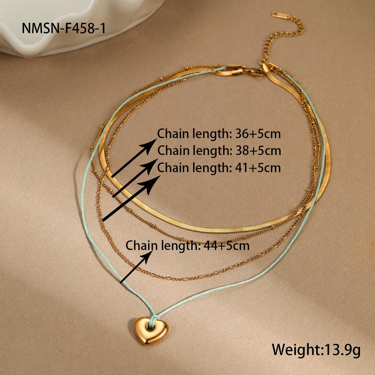 GEMCHIC Women s Layered Gold Heart Pendant Necklace Stainless Steel 18K Plated Snake Chain Choker Fashion Jewelry 18K