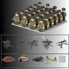 24PCS/SET World War II Soldier Phalanx Rifle Weapon Gun Character Parts Building Block Assembly DIY Model Making Kit Toy