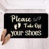 Please Take Off Your Shoes Doormat Black Rubber Non-Slip Kitchen Mat Garden Garage Black Door Floor Foot Mat