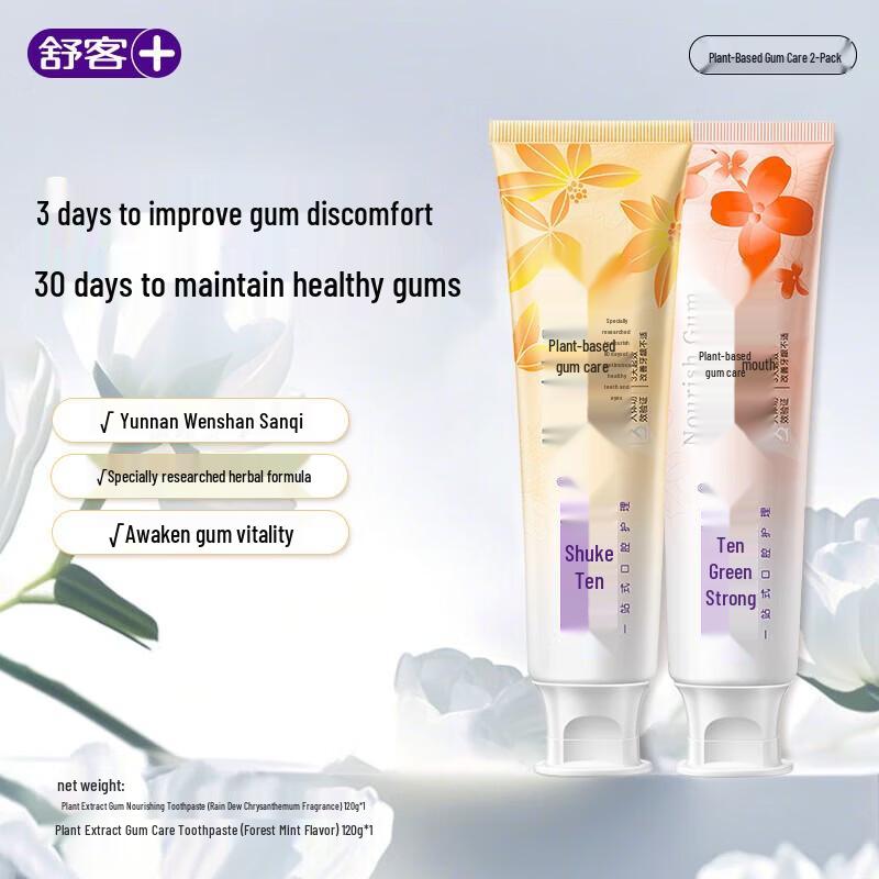 Suke Botanical Gum Care Toothpaste, 2 x 120g Pack