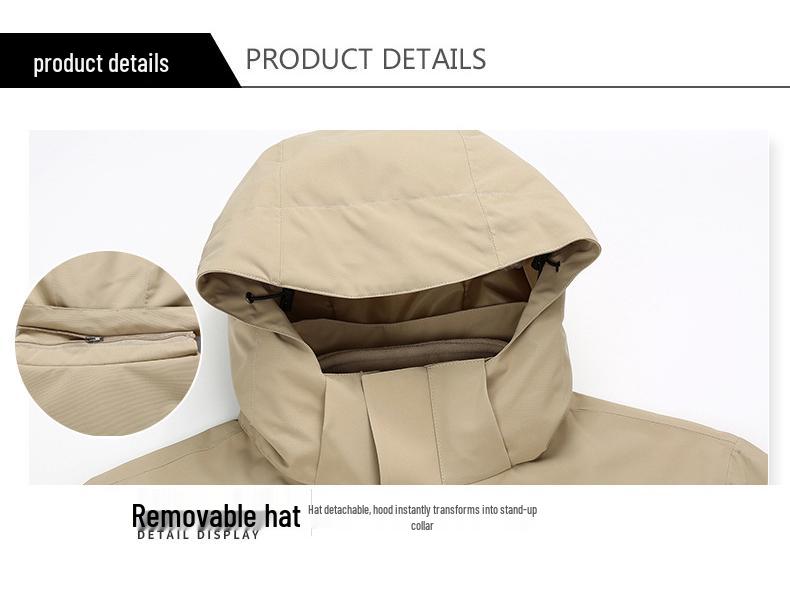 Winter Outdoor Heat-Sealed Warm Couple Outfit: Men's & Women's 3-in-1 Windproof Two-Piece Set