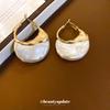 Silver Needle Pleated Bag Pearl Earrings - French Elegance, High-End Versatile Accessories for Women