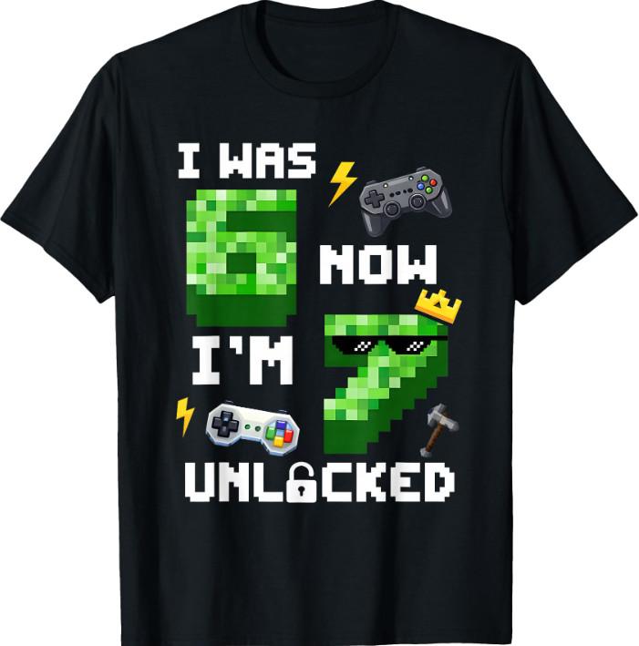 7th Birthday I was 6 Now Im 7 Unlocked 67 S разноцветный