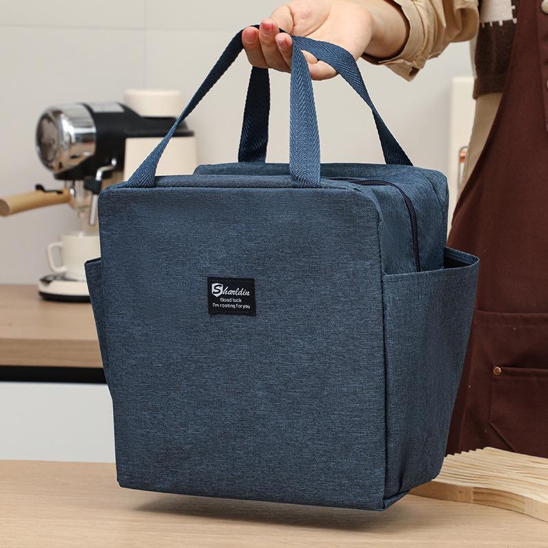 Cationic Waterproof Double-Pocket Insulated Lunch Bag with Aluminum Foil