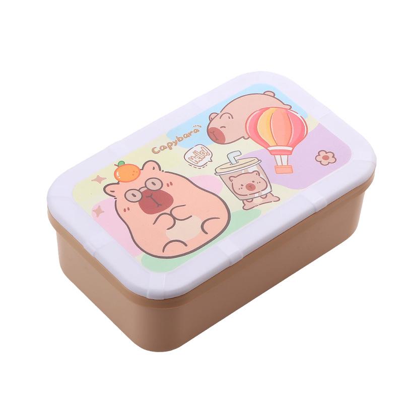 International Cartoon Bento Lunch Box - Large Capacity, Microwaveable, Fresh-Keeping with Compartments.