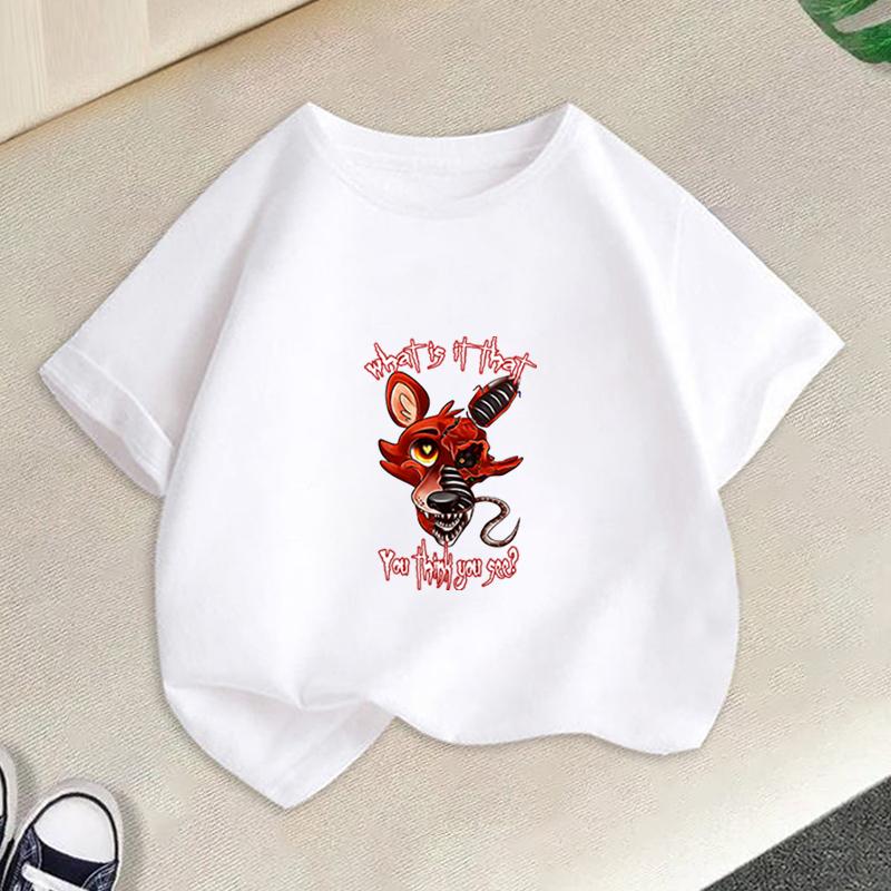 Five Nights Freddys Kids TShirt Cartoon Printed Boy Short Sleeve Tops FNAFs Girl Clothes Summer Breathable Baby Birthday Gifts