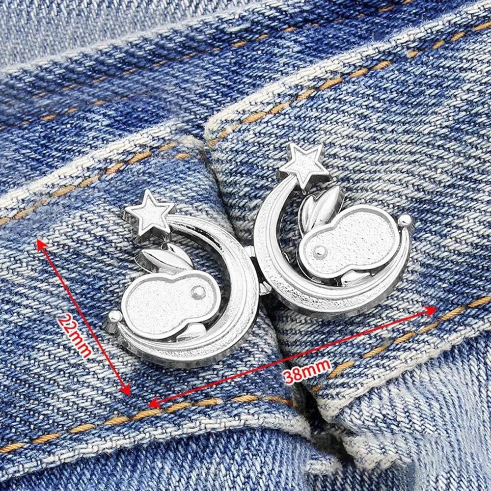 Bottone Vita Stretto per Pantaloni Jeans gonna da Donna Ornamenti Clip Vita Regolabile Spille Metalliche Accessori Abbigliamento Fai da Te Rimovibile