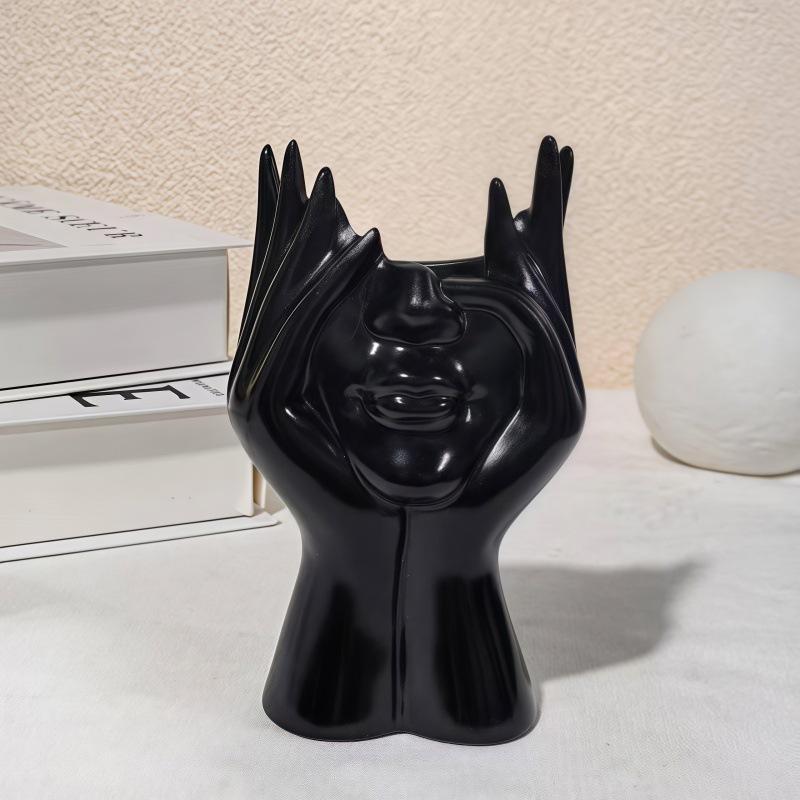 Creative Human Body Art Makeup Brush Holder Vinyl Figure Storage Organizer for Desk Office Multifunctional Makeup Brush Hold