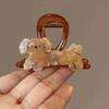 Acetic Acid Cartoon Dog/Cats Hair Claw Clip for Girls Animal Claw Clip Hair Styling Clip Elegant Hair Clamp for Daily Wear