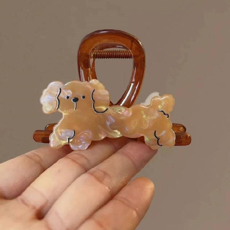 Acetic Acid Cartoon Dog/Cats Hair Claw Clip for Girls Animal Claw Clip Hair Styling Clip Elegant Hair Clamp for Daily Wear