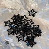 10pcs Girls Black and Grey Star Bobby Pin Hairpin Cool Charm Metal BB Hair Clips For Woman Pentagram Harajuku Headwear Accessories