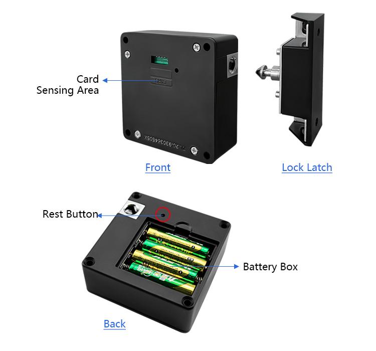 Electronic Cabinet Lock Kit Set with Smart Card TTLock App Entry-Hidden DIY Locks for Wood Door Cabinets/Drawers/Lockers
