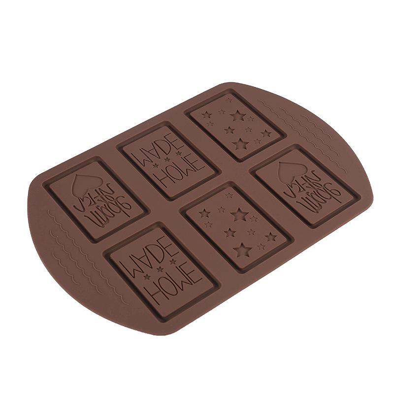 6 Gird Chocolate Silicone Mold Fondant Waffles Baking Mould Candy Cake Biscuit Making Tools Kitchen Supplies Candle Soap Moulds