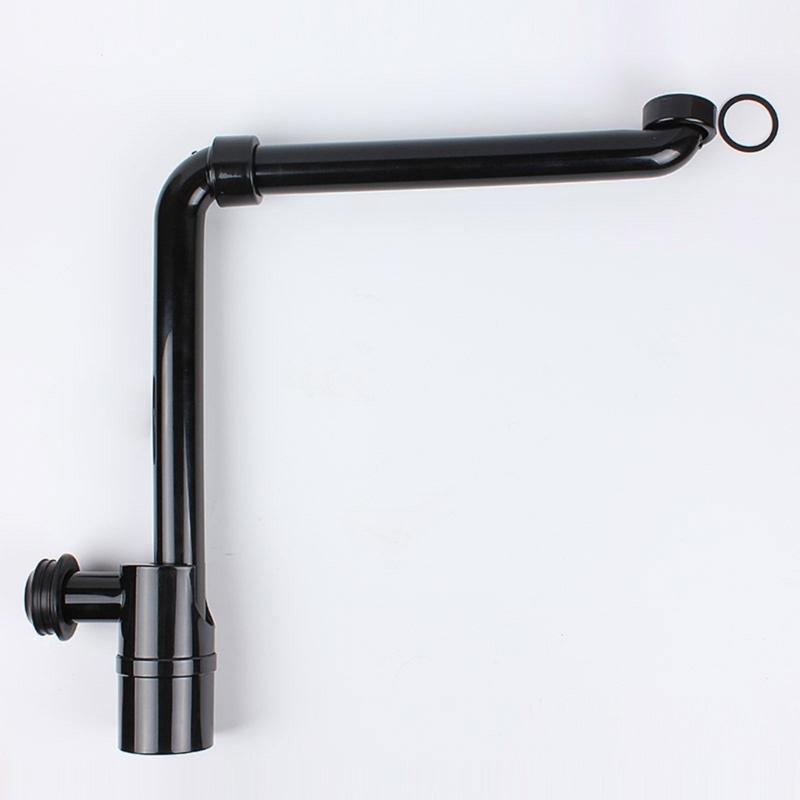 Adjustable Sink Drain Trap 1-1/4Inch Space Saving Sink Waste Trap Bathroom Drain Pipe Rotating Sink Waste Trap