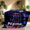 Custom Name Personalized Jinx Print Blanket, Home Decor, Bedroom, Sofa, Camping, Couch, Gifts for Birthday Christmas