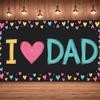 Colorful Hearts Father's Day Banner Decorative Pattern Father's Day Decoration Vibrant Colors Heart Design Heart Design Banner