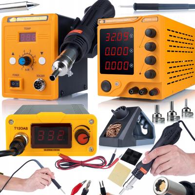 Rosfix ProTech Trio V1 Electronics Service Kit (Hot-Air Station, T12 Soldering Station, Power Supply)