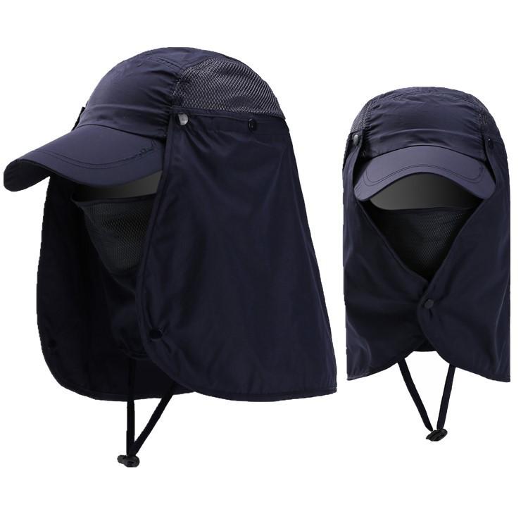 Unisex Quick-Dry Sun Protection Hat for Hiking, Fishing, and Outdoor Activities with Face and Neck Coverage