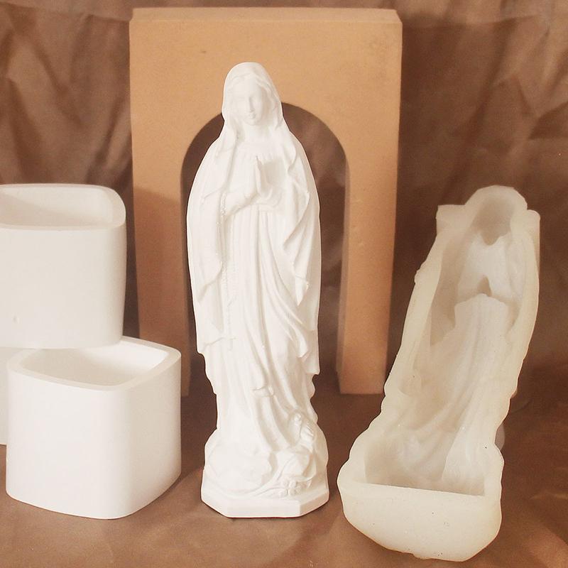 3D Religious Figurine Silicone Candle Molds For Epoxy Resin Candle Soap Making Home Decoration Temperature Resistant
