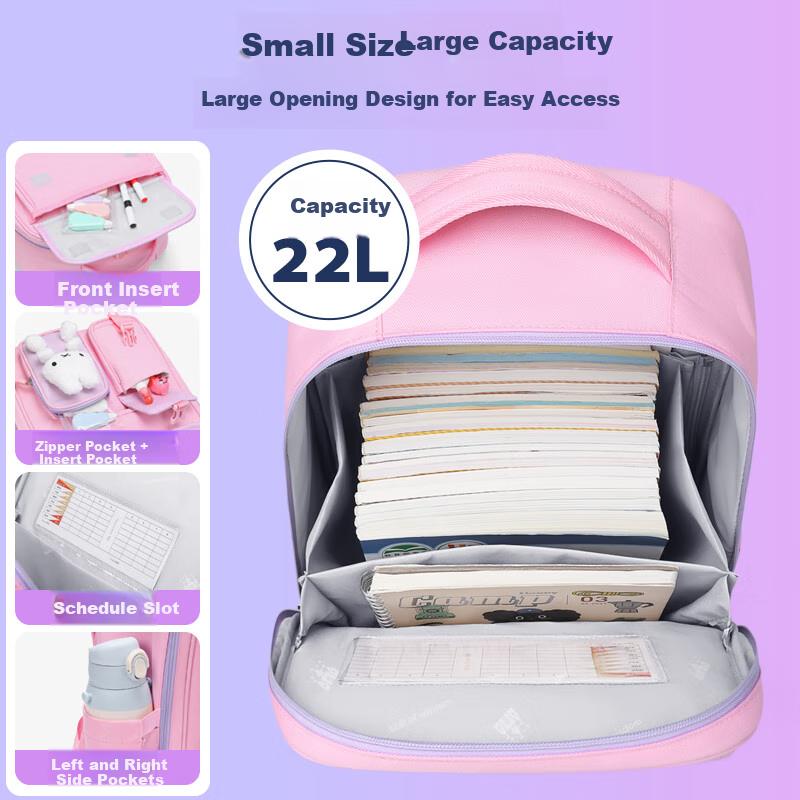 Dijiuchengbao Primary School Backpack for Boys, Spine-Protecting And Load-Reducing Backpack for Grades
