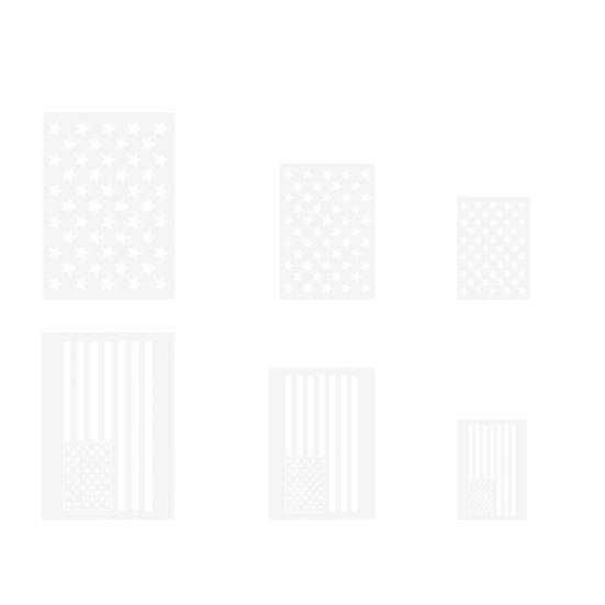 6Pcs American Flag Stencil Set Reusable Plastic Templates for DIY Crafts Painting On Wood Fabric Wall 3 Sizes Craft Stencil Kit for Patriotic Decor