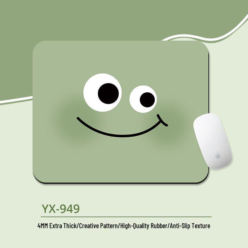 Compact Emoji Mouse Pad with Soft Wrist Rest for Office & Gaming