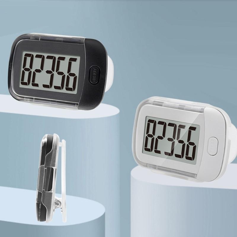 Digital Step Trackers Single Touch Operation Pedometer Step Counter With Large LCD Screen For Walking Running Activity
