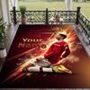 Tappeto Stampato con Testo Personalizzato Cristiano Ronaldo Tappeto Antiscivolo per Decorazione della Stanza di Casa