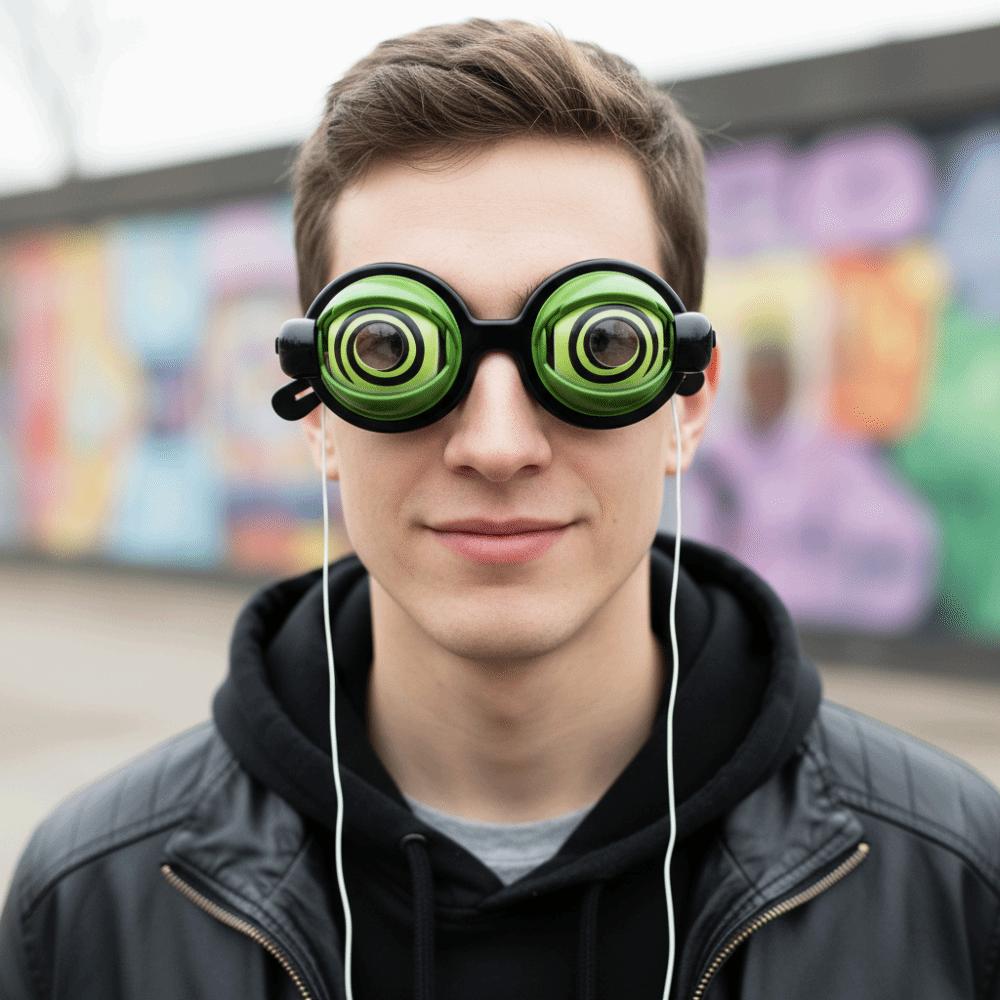 Party Decor Funny Glasses Plastic Material Prank Glasses Spoof Toys Crazy Eyes Props Halloween