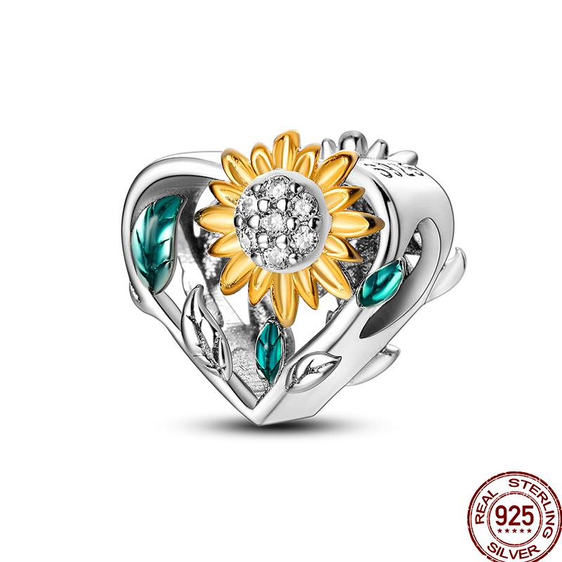 Copper Jewelry Pendant Early Spring Four Leaf Clover Flower Charm Fit Pan Beads Jewelry Birthday Diy Gift Fine Jewelry