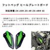 motokano Footpeg Heel Plate Guards for ZX-25R, ZX-4R, and ZX-4RR SE (Green)