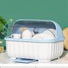 Dust Proof Draining Cupboard Cupboard Semi-flip Cover Storage Box Dish Rack Plate Holder Drain Rack