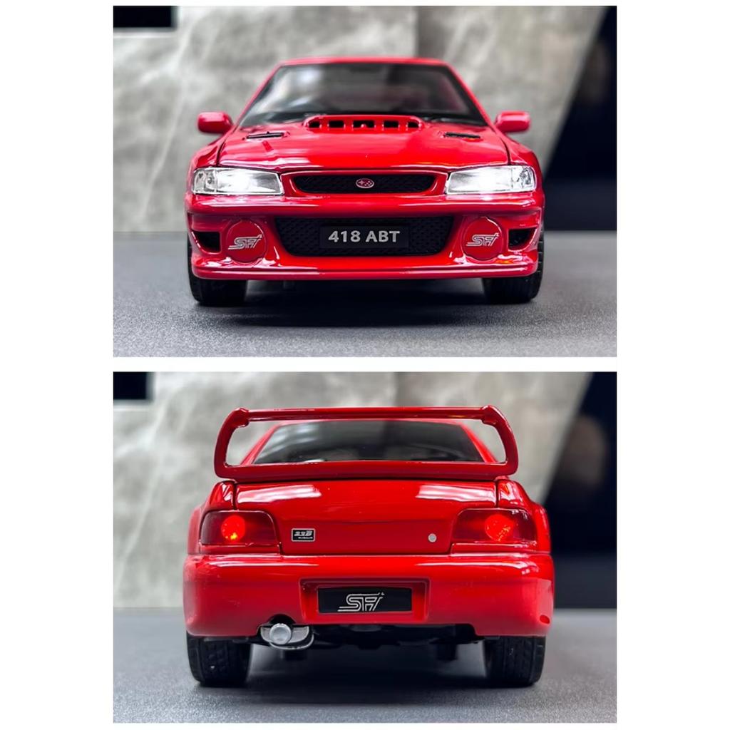 1/32 Subaru Impreza WRX STI Alloy Sports Car Model Diecasts Metal Racing Car Vehicles Model Sound Light Simulation Kids Toy Gift
