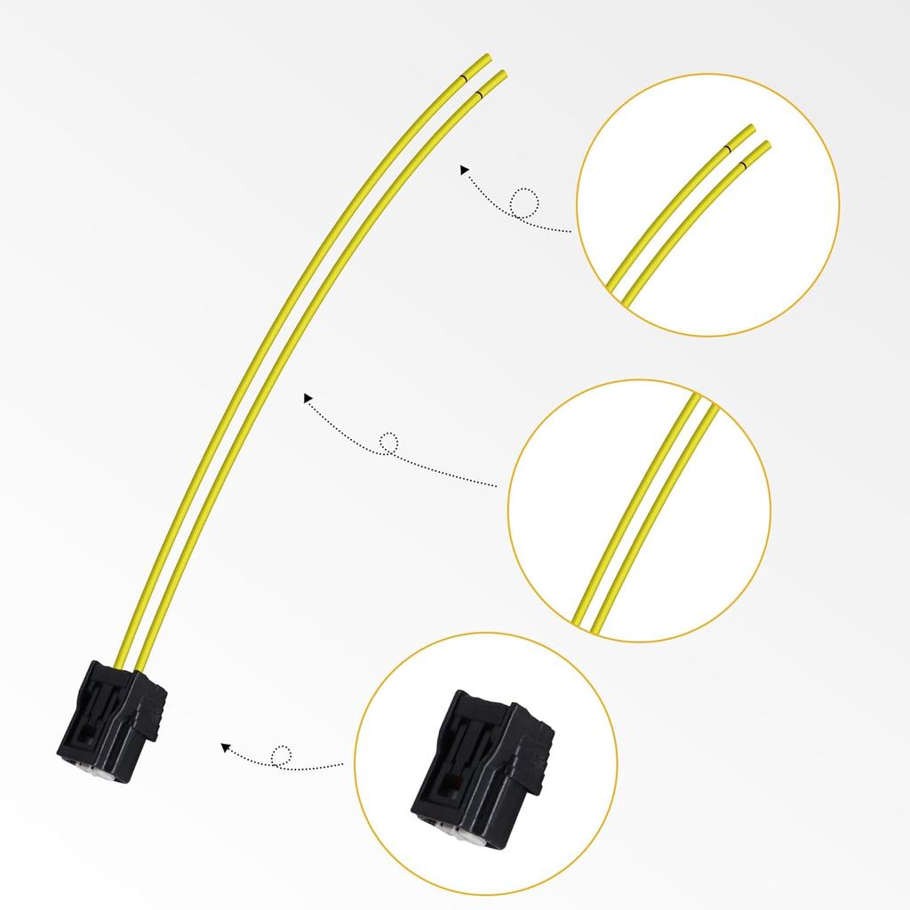 HiSport Coolant Temperature Sensor Connector Repair Harness Compatible with Honda Accord Civic Acura 2006-2024 Temperature Sensor Connector Pigtail