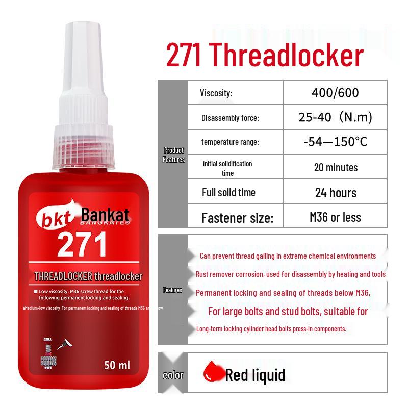 Anaerobic Threadlocker Sealant Glue: Anti-Loosening Screw Fastener