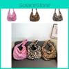 Luxurious Plush Tote Bag For Women Large Capacity With Chic Leopard Print Design