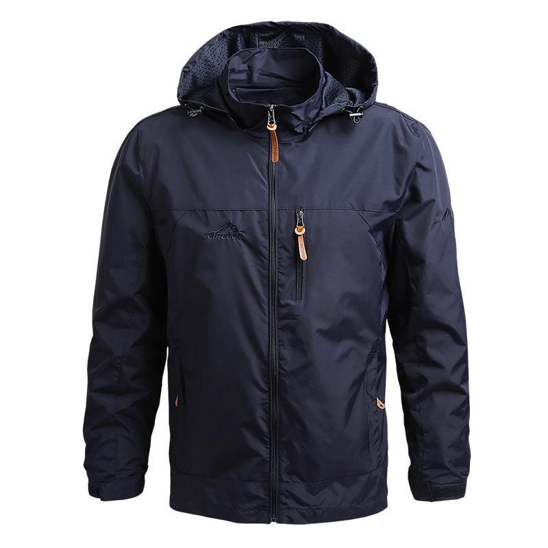 Men's Casual Hooded Jacket - Loose Fit, Perfect for Spring & Autumn.