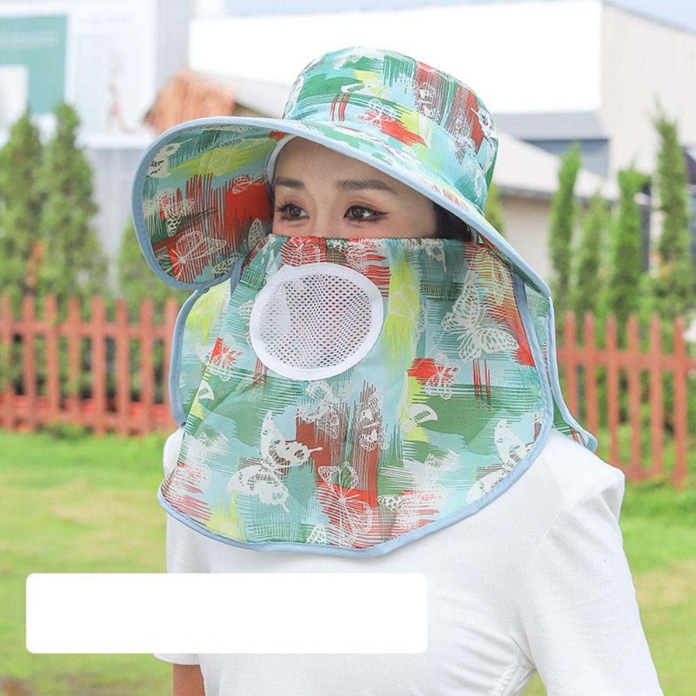 Quick Drying Sun Protection Hat Sunscreen Face Covering Sunhat Women Fisherman Hat Outdoor